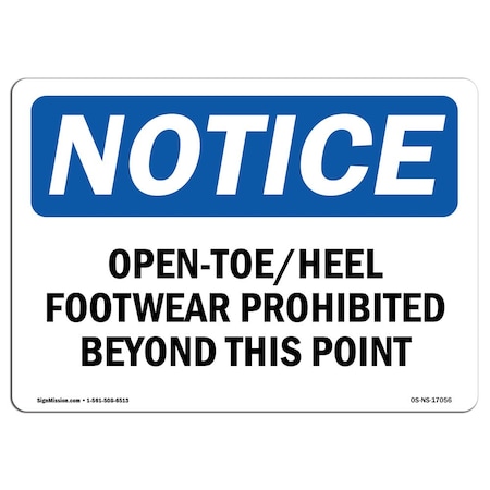 Signmission OSHA Notice Sign, OSHA-PPE-Foot-Sign-, 5in X 3.5in Decal, 5" W, 3.5" H, Landscape OS-NS-D-35-L-17056